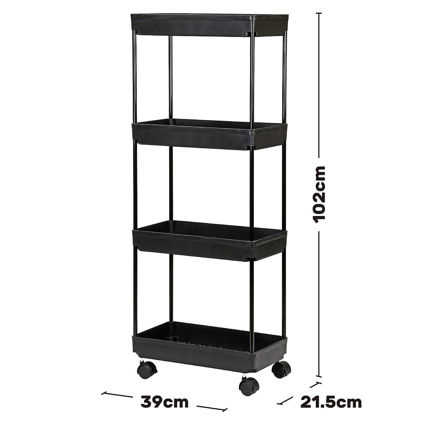 4 LAYER STORAGE TROLLEY WHITE