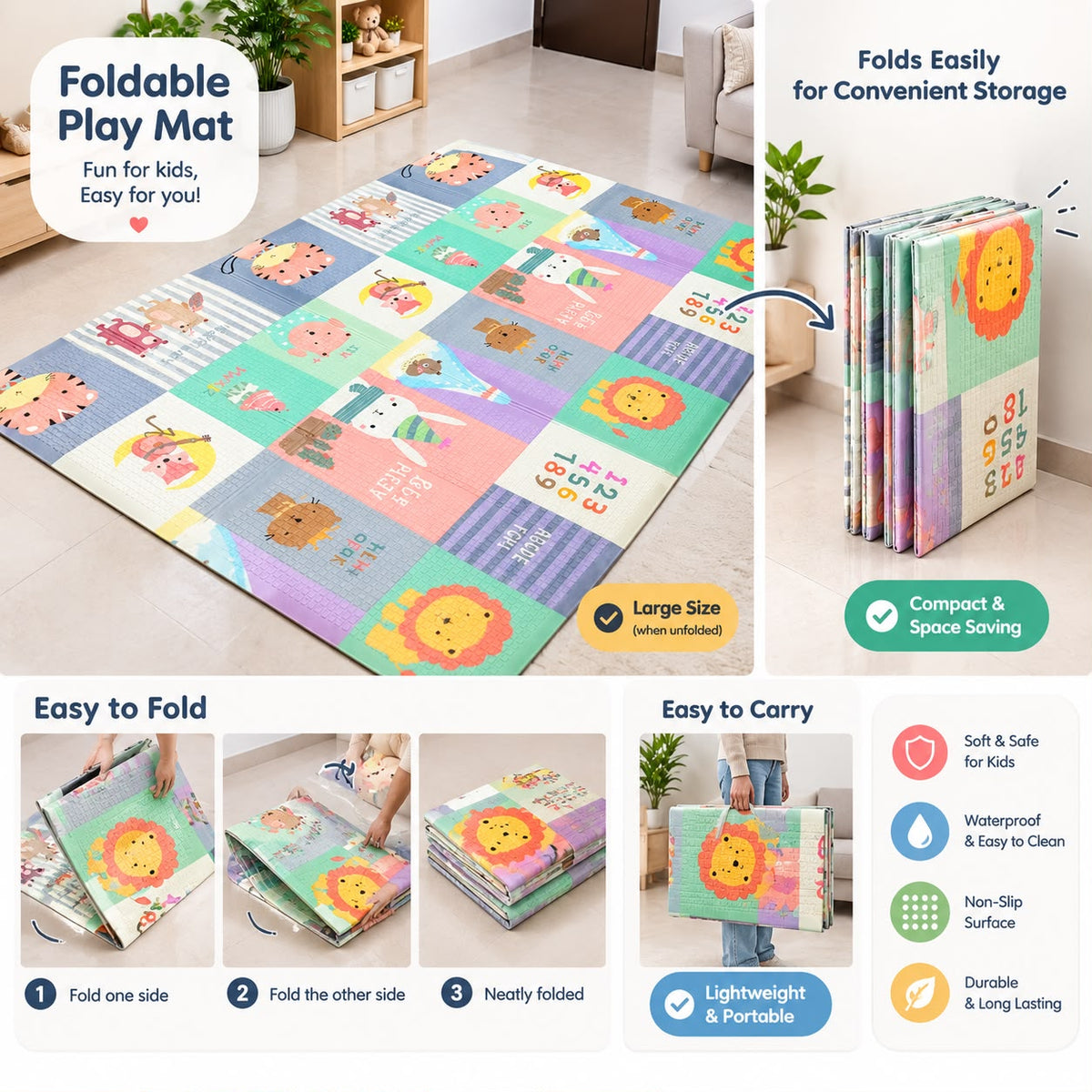 KIDS PLAY MAT 150 x 195 cm - DN 2