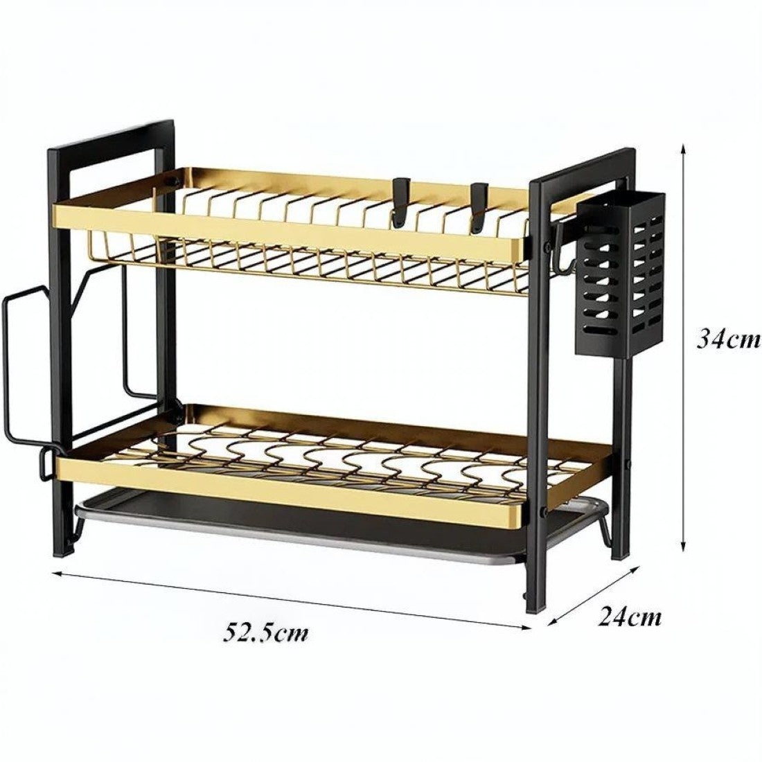 2 LAYER SIMPLE DISH RACK GOLD