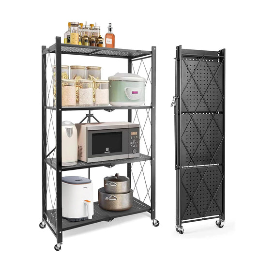 4 LAYER METAL RACK BLACK