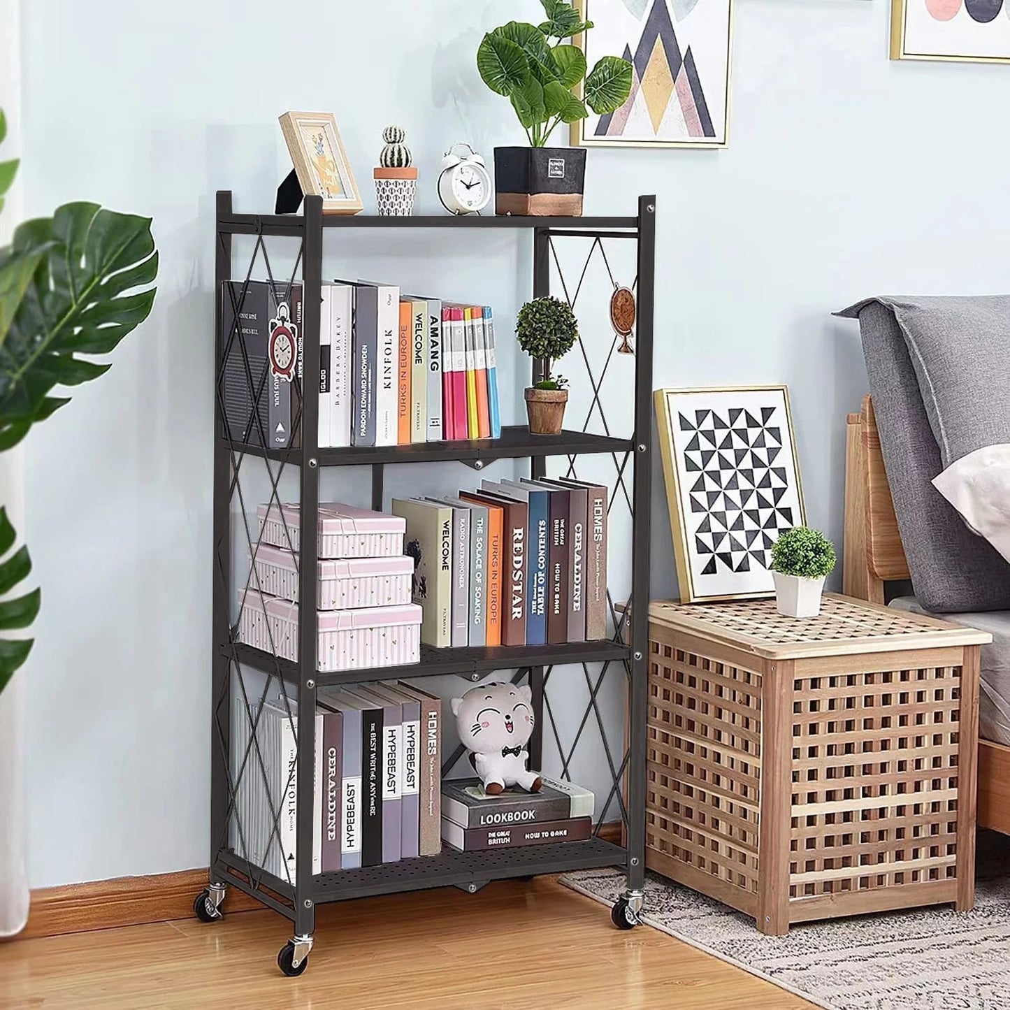 4 LAYER METAL RACK BLACK