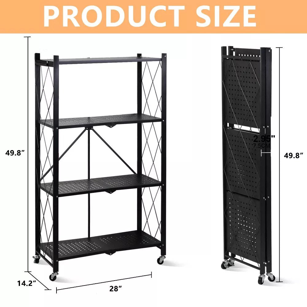4 LAYER METAL RACK BLACK