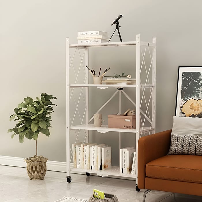 4 LAYER METAL RACK WHITE