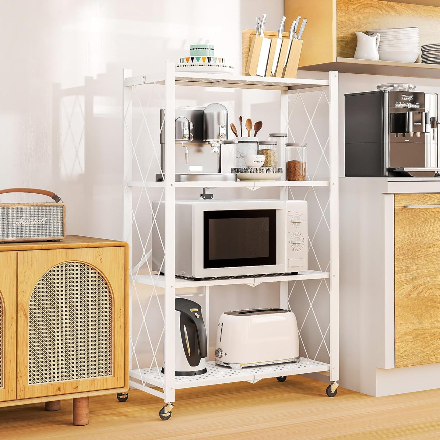 4 LAYER METAL RACK WHITE