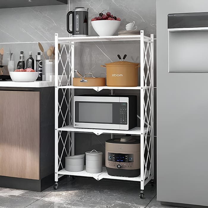 4 LAYER METAL RACK WHITE