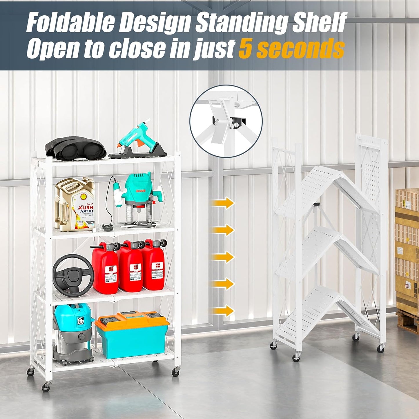4 LAYER METAL RACK WHITE