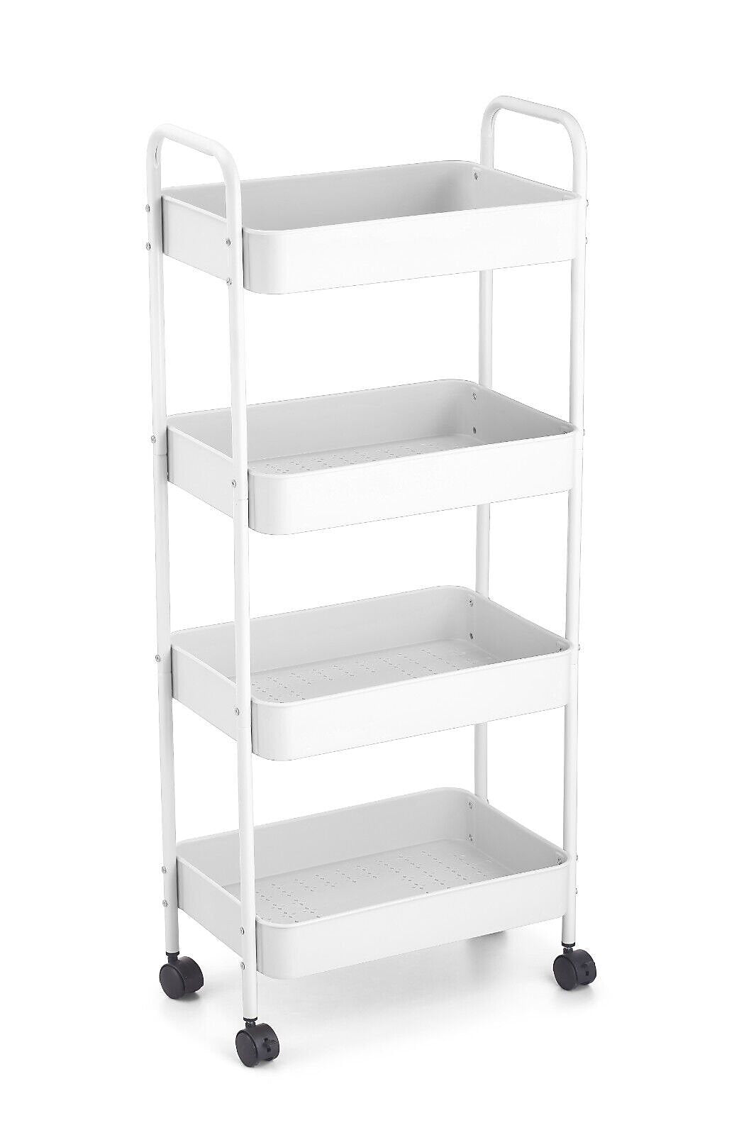 4 LAYER STORAGE TROLLEY WHITE