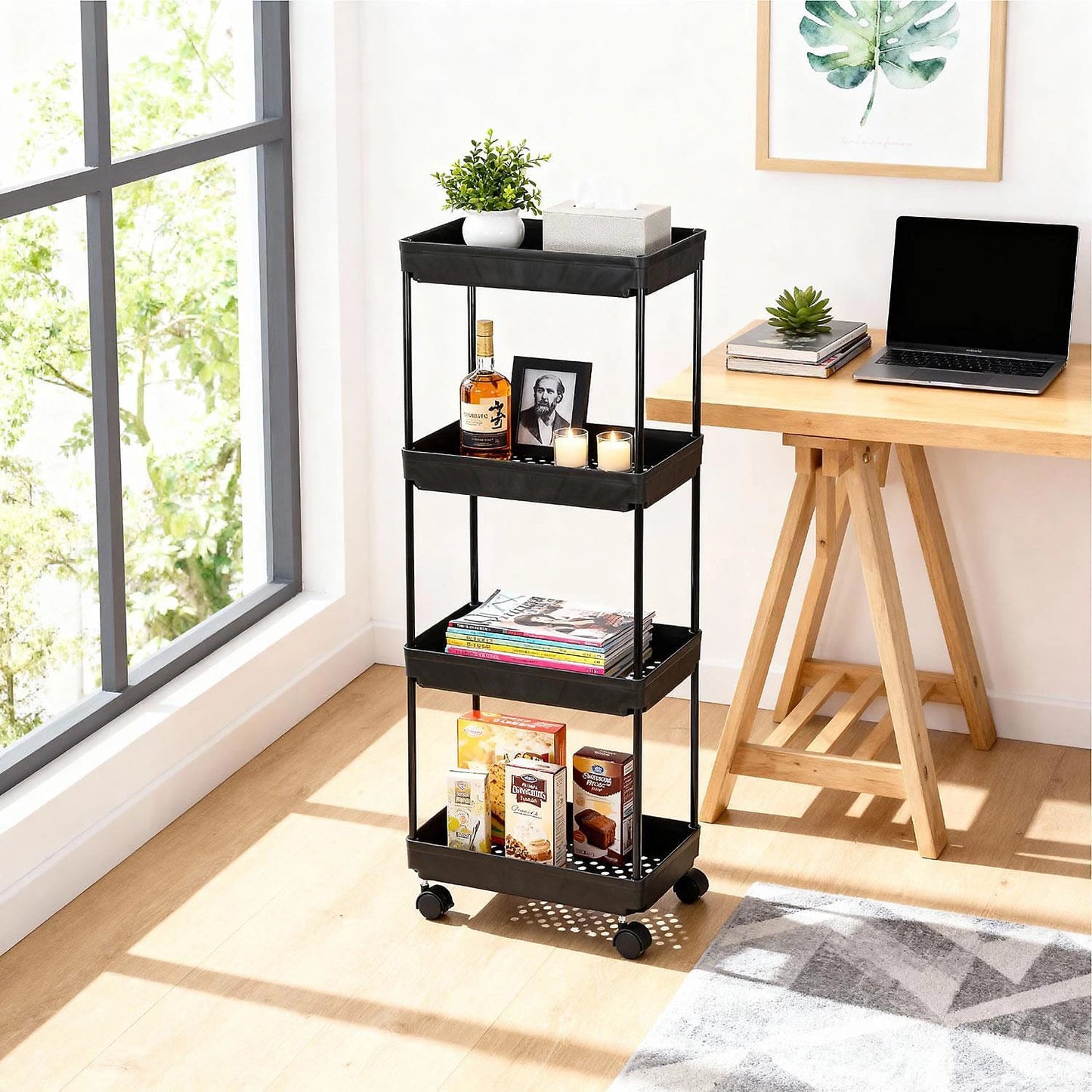 4 LAYER STORAGE TROLLEY