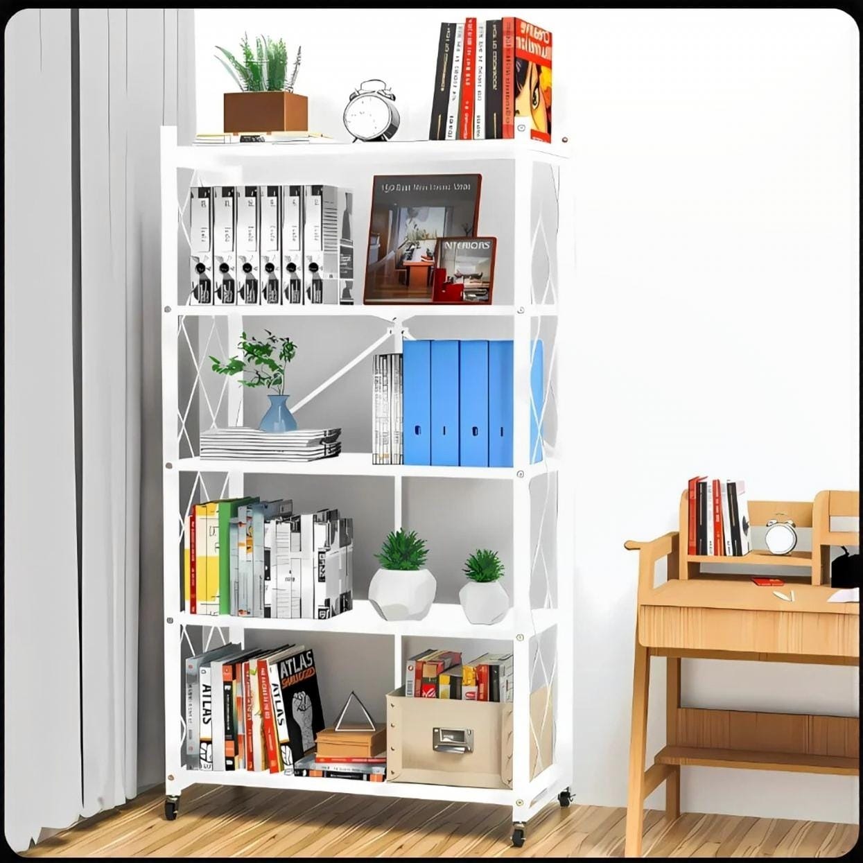 5 METAL RACK WHITE