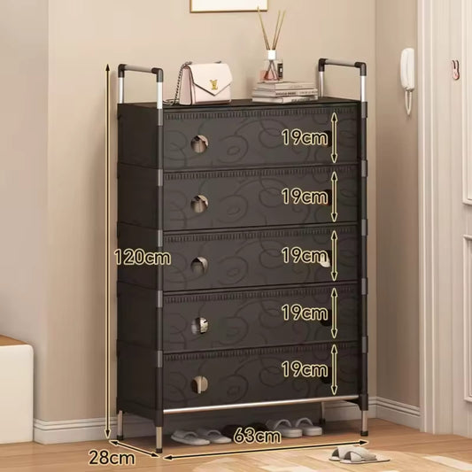CLOSED SHOE RACK BLACK