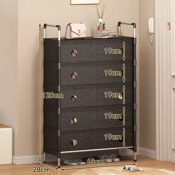 CLOSED SHOE RACK BLACK