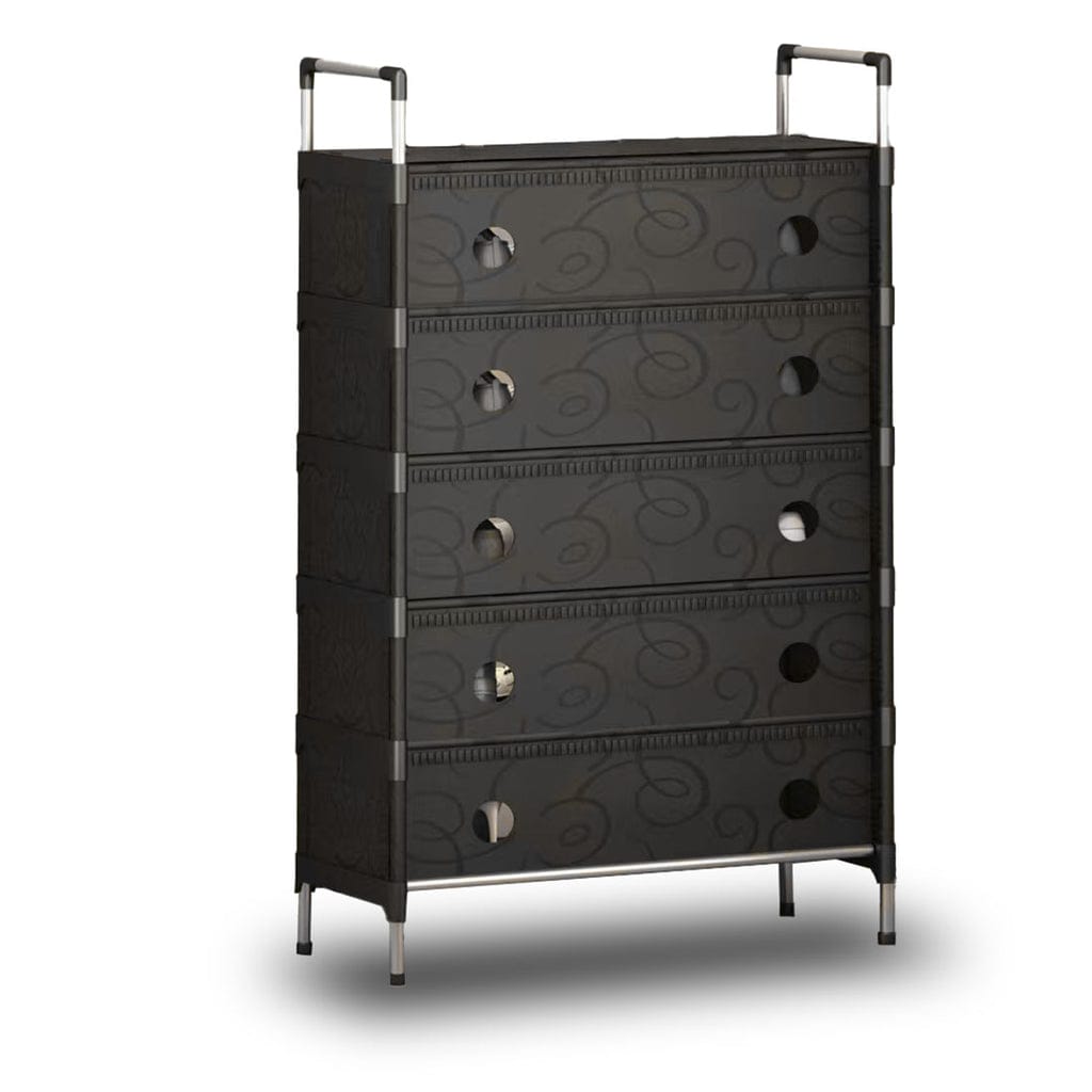 CLOSED SHOE RACK BLACK
