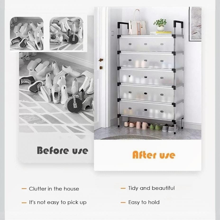 CLOSED SHOE RACK WHITE