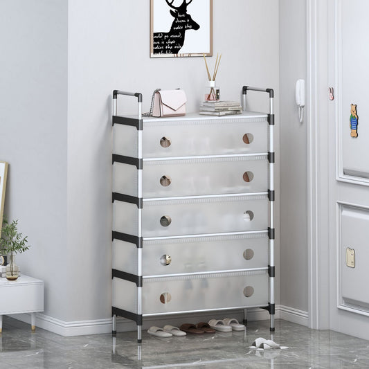 CLOSED SHOE RACK WHITE