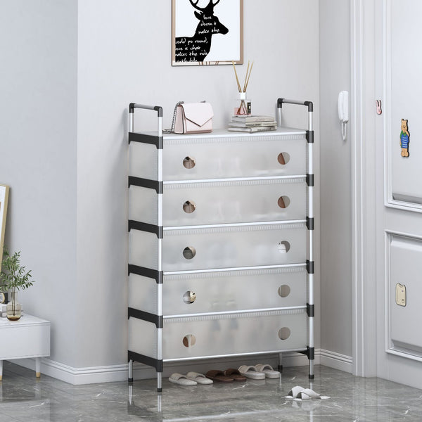 CLOSED SHOE RACK WHITE