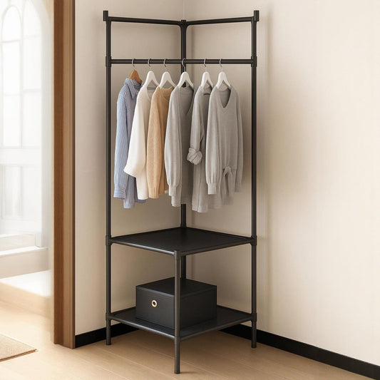 CORNER CLOTH RACK BLACK