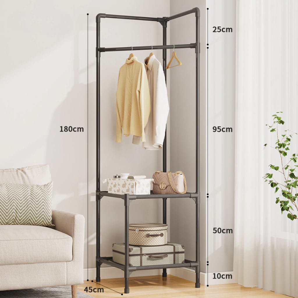 CORNER CLOTH RACK BLACK