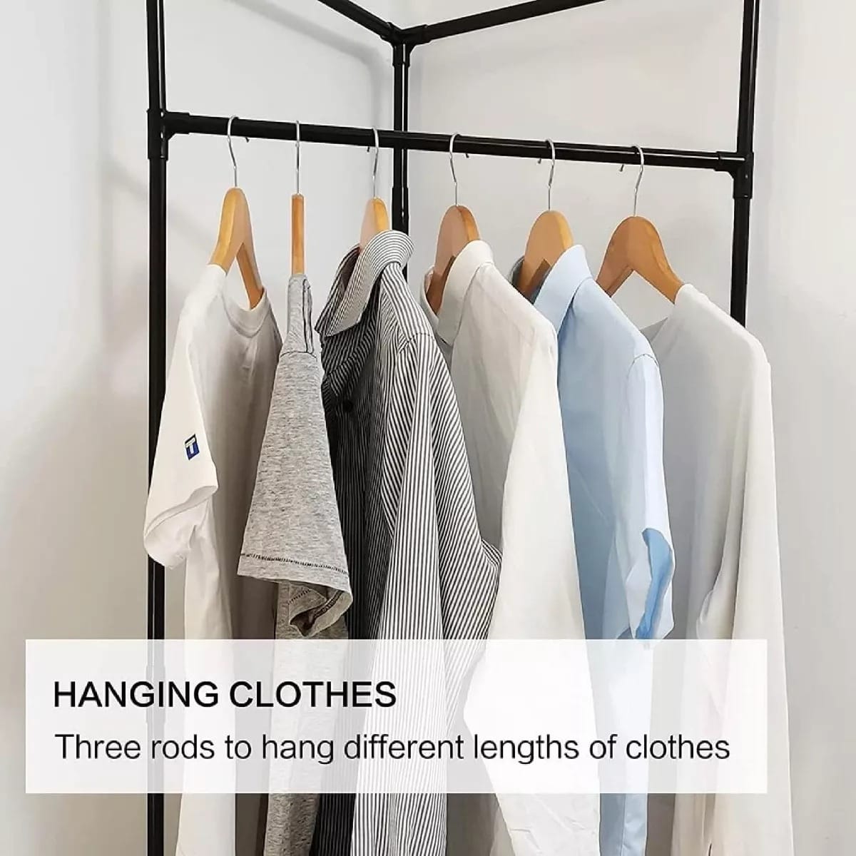 CORNER CLOTH RACK BLACK