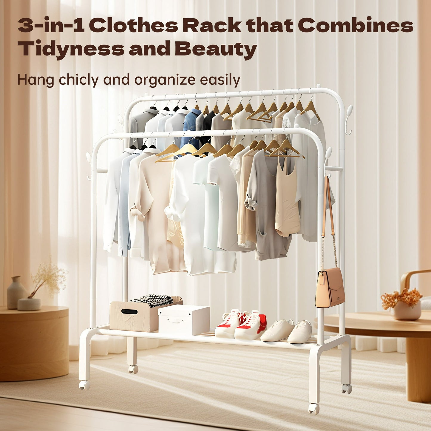 DOUBLE CLOTH HANGER WHITE