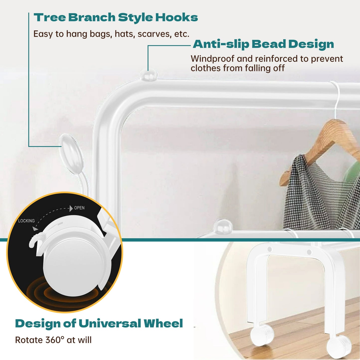 DOUBLE CLOTH HANGER WHITE