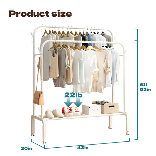 DOUBLE CLOTH HANGER WHITE
