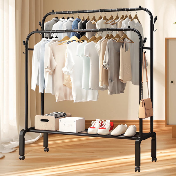 DOUBLE CLOTH HANGER BLACK