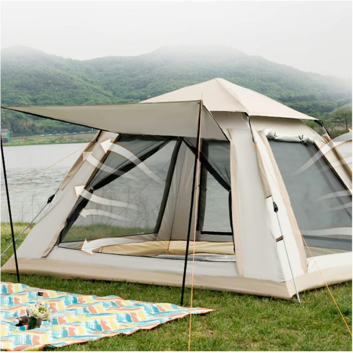 AUTOMATIC OPEN TENT 210CM BEIGE