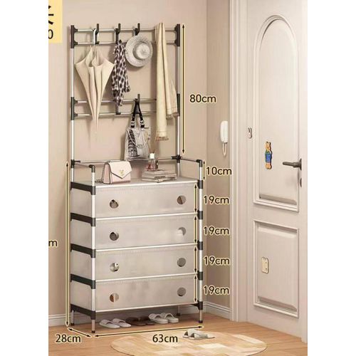 SHOE & HAT ORGANIZER WHITE