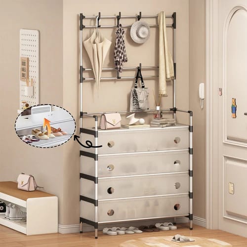 SHOE & HAT ORGANIZER WHITE