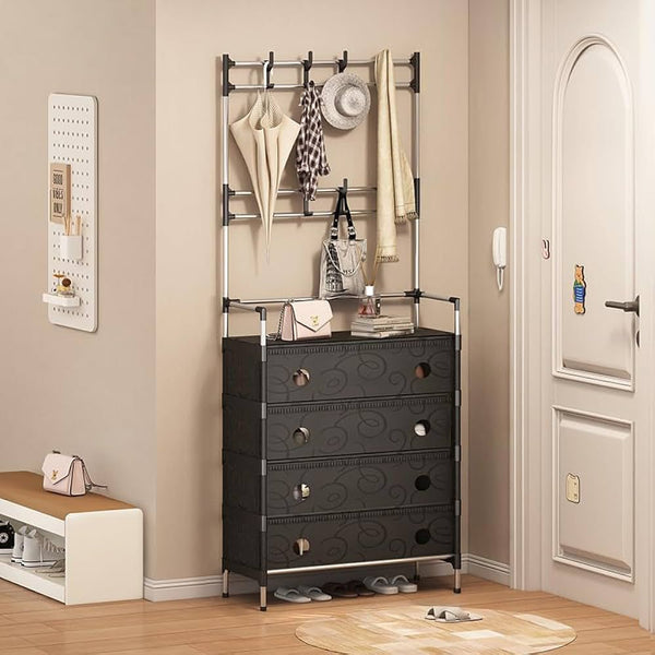 SHOE & HAT ORGANIZER BLACK