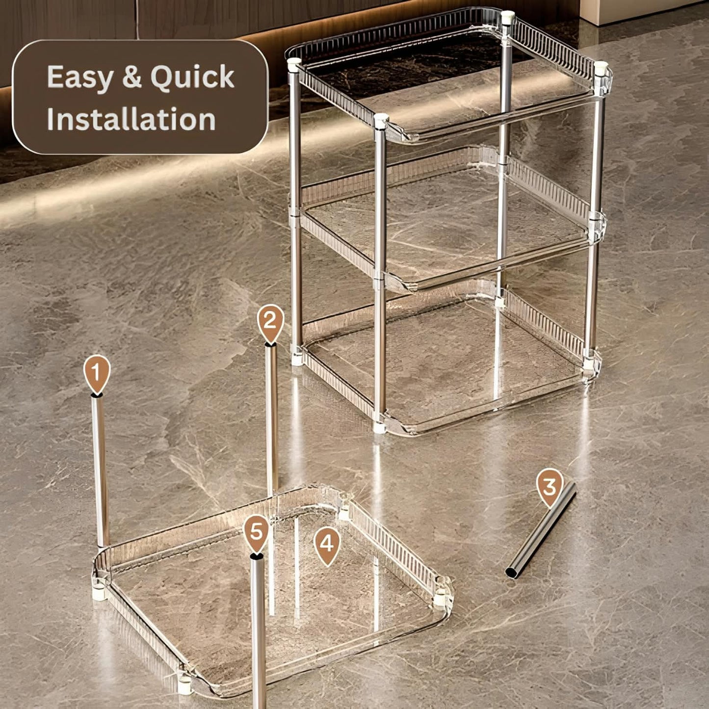 SIMPLE GLASS SHOE RACK