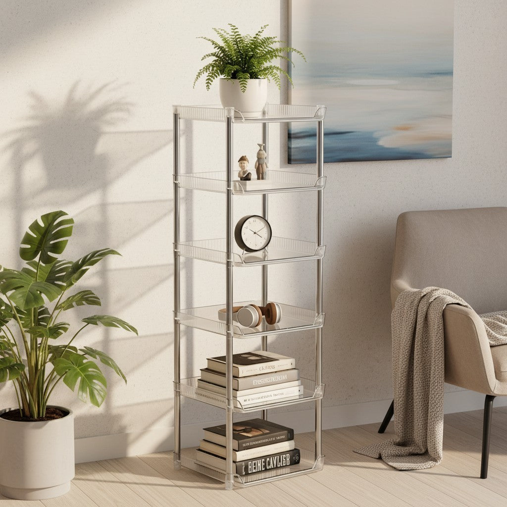 SIMPLE GLASS SHOE RACK