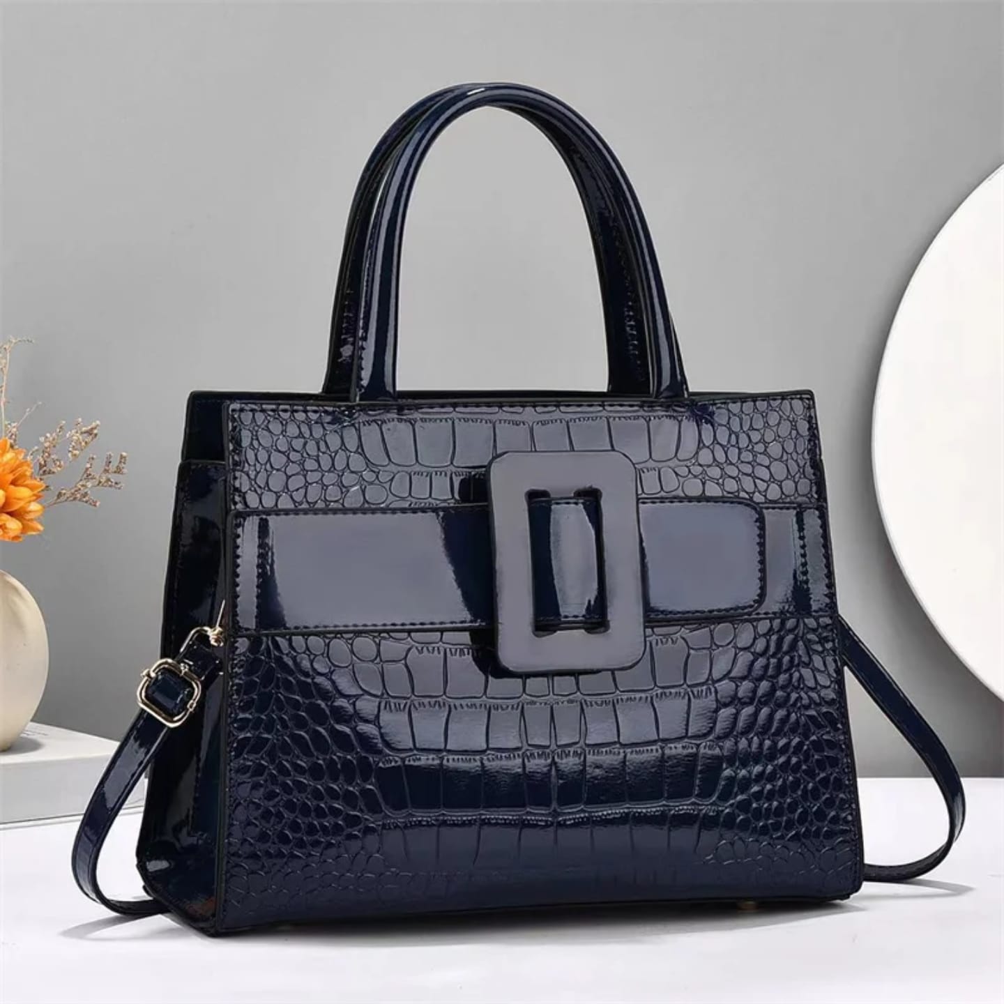 CROCO HANDBAG