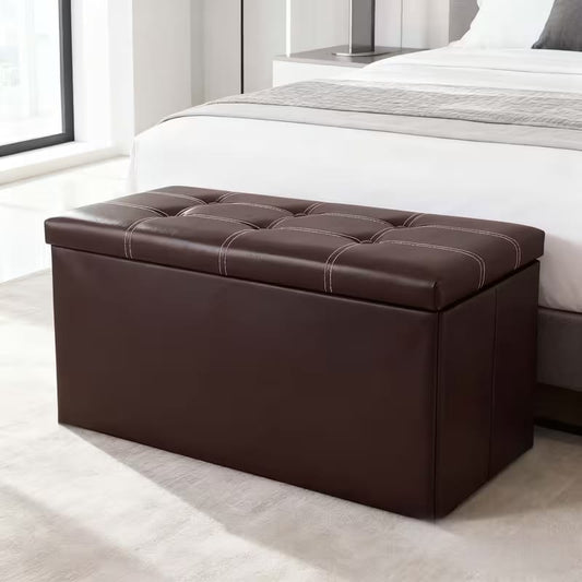 Foldable Storage Ottoman Bench