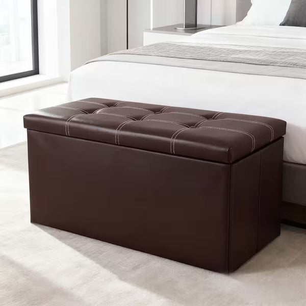 Foldable Storage Ottoman Bench