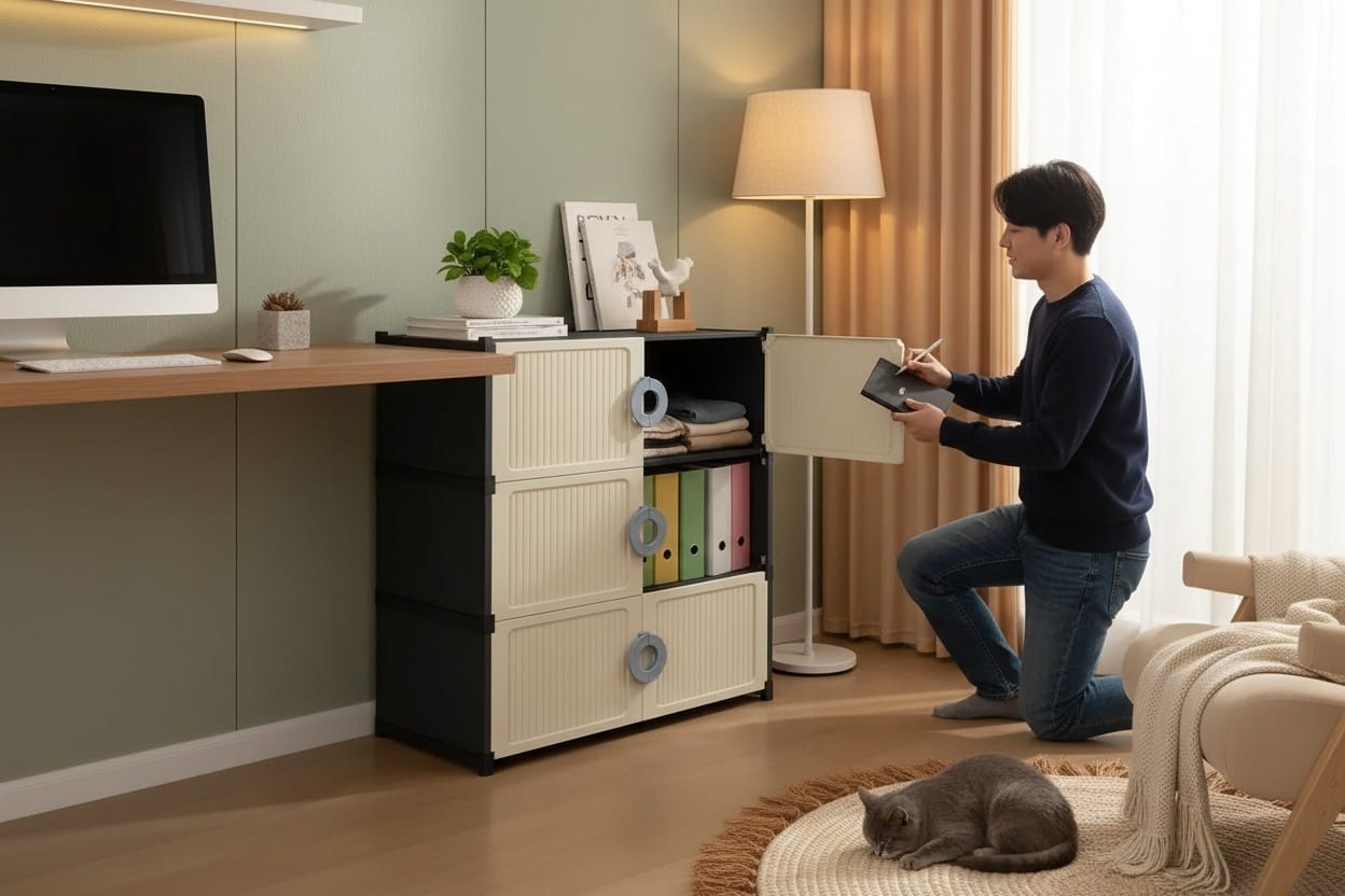 3-LAYER STORAGE & SHOE CABINET