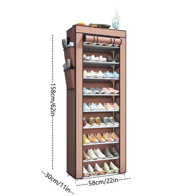 10 TIER SHOE RACK