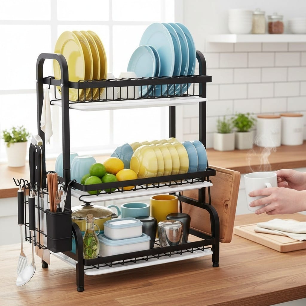 3 LAYER DISH RACK METAL