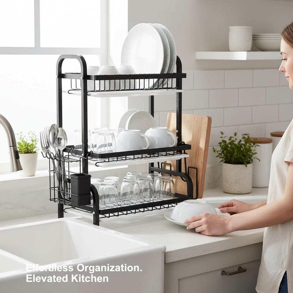 3 LAYER DISH RACK METAL
