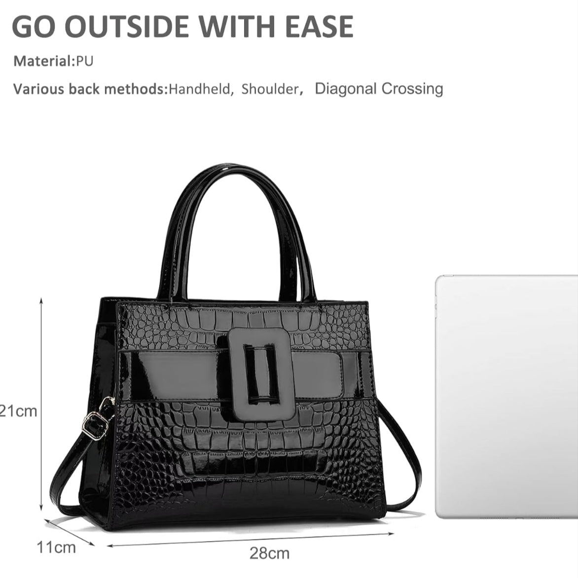 CROCO HANDBAG