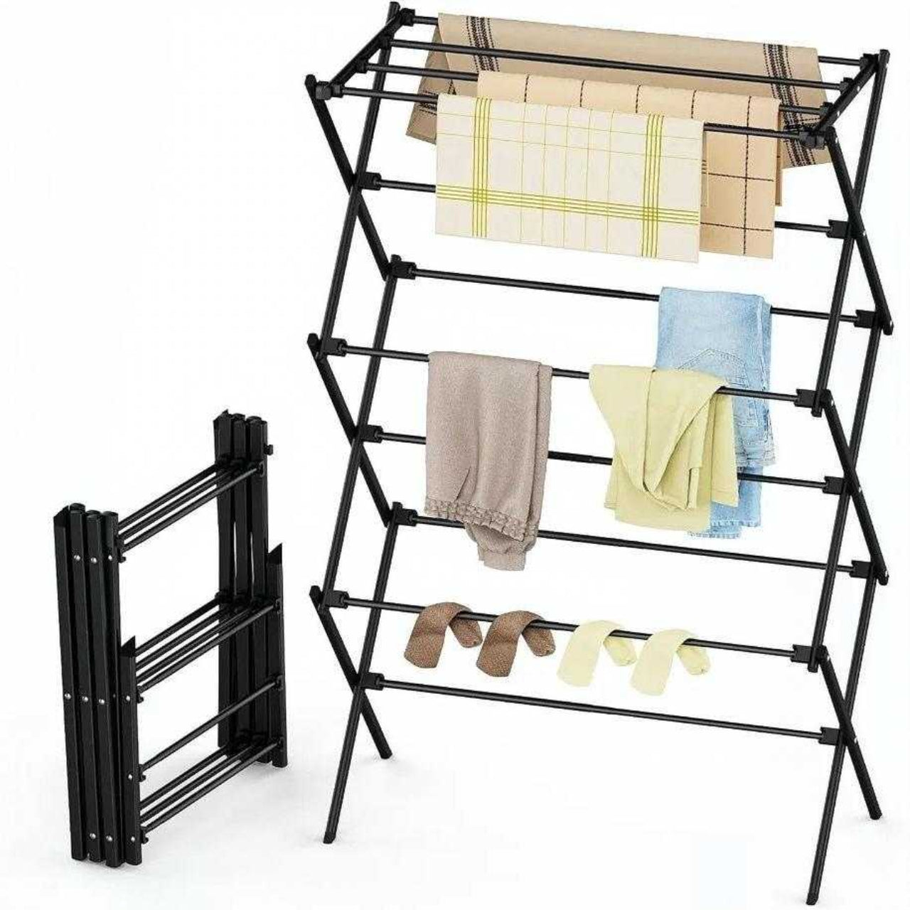 ZIG ZAG CLOTH HANGER BLACK